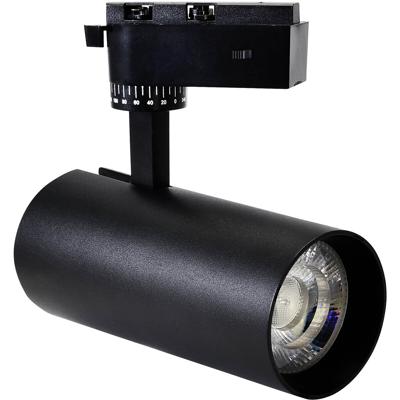 LED Railspot - Track Spot - Kozolux Brem - 1-Fase - 30W 2400lm 24D - Warm Wit 3000K - Zwart