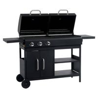 The Living Store combibarbecue Gas-Houtskool - 159 x 52.5 x 101.5 cm - 8.4 kW - thumbnail