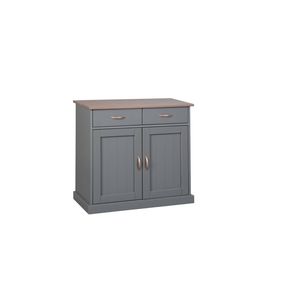 Luzerna dressoir met 2 deuren en 2 laden grijs, bruin.