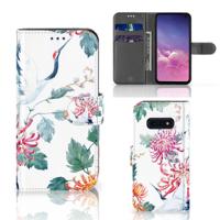 Samsung Galaxy S10e | Telefoonhoesje | Met pasjeshouder | Bird Flowers