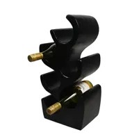 HSM Collection Wijnrek Vins staand 6 flessen H 51 cm donker hout
