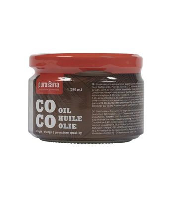 Purasana Kokosolie extra virgin/huile de coco vegan bio (250 ml)