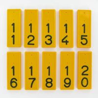 Kokernummers geel/zwart per paar serie 161-170