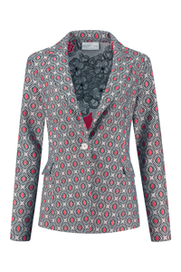 Helena Hart - Abrikoos Blazer print disc - Maat XXL