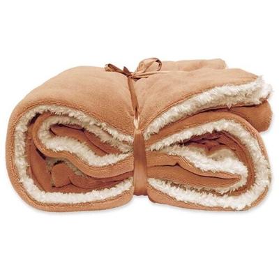 Unique Living Unique Living Lars coral fleece/suede plaid 150x200cm sandstone