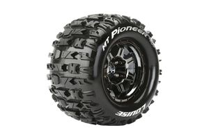 Louise MT-Pioneer MFT banden op black/chrome velgen voor 1/8 MT - 0 offset