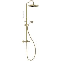 Regendouche set Tres Clasic | Opbouw | Mengkraan | 2-weg | Vintage | Messing mat