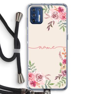 Rozen: Motorola Moto G9 Plus Transparant Hoesje met koord