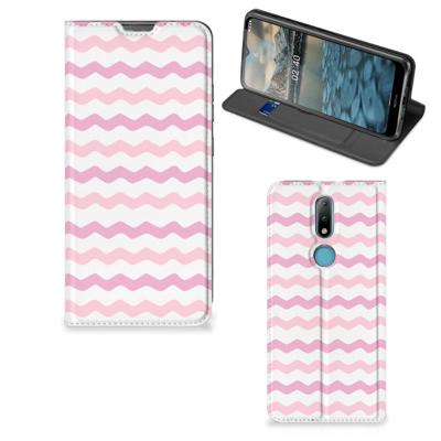 Nokia 2.4 | Hoesje met Magneet | Waves Roze