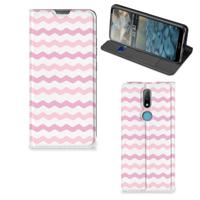 Nokia 2.4 | Hoesje met Magneet | Waves Roze