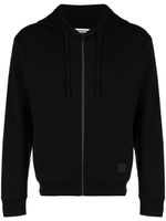 Wooyoungmi hoodie zippé à lien de resserrage - Noir