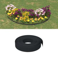 Tuinbegrenzing 10 m 10 cm polyetheen zwart - thumbnail
