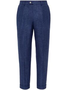 Brunello Cucinelli pantalon de costume à coupe courte - Bleu