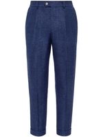 Brunello Cucinelli pantalon de costume à coupe courte - Bleu - thumbnail