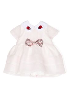 Hucklebones London robe en tulle à détail de nœud - Rose