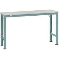 Manuflex AU7077.5021 Werk achtergrond tafel universele speciale met kunststof plaat, bxdxh = 1500x1200x722 1022 mm Waterblauw