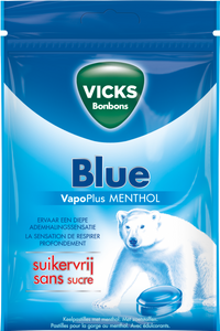 Vicks Blue Zak Suikervrij 72gr