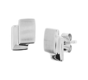 Oorknoppen mat-glans zilver 9 mm x 7 mm