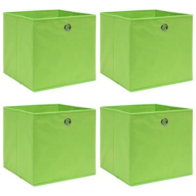 VidaXL Opbergboxen 4 st 32x32x32 cm stof groen