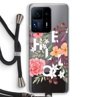 Hello in flowers: Xiaomi Mi Mix 4 Transparant Hoesje met koord