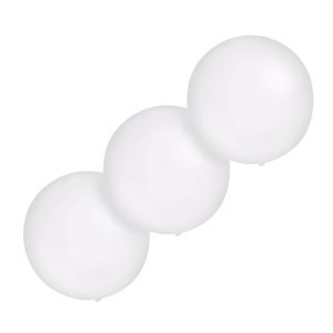 Set van 3x stuks groot formaat witte ballon met diameter 60 cm