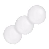 Set van 3x stuks groot formaat witte ballon met diameter 60 cm