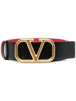 Valentino Garavani ceinture à boucle VLOGO - Noir - thumbnail