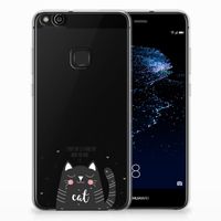 Huawei P10 Lite Telefoonhoesje met Naam Cat Good Day - thumbnail