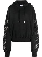 Off-White hoodie en coton à œillets Diag - Noir