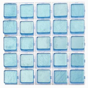 595x stuks mozaieken maken steentjes/tegels kleur lichtblauw 5 x 5 x 2 mm - Mozaiektegel