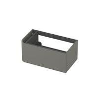 INK - Links Afgeronde Onderkast Gelakt 1 Lade Softclose Tbv Grepen - 800x450x350 Mm - Mat Beton Groen