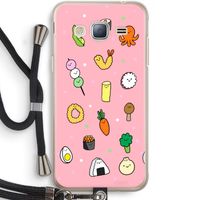 Happy bento friends: Samsung Galaxy J3 (2016) Transparant Hoesje met koord