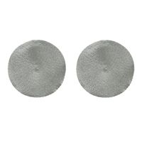 6x stuks ronde placemats zilver 38 cm van kunststof - Placemats - thumbnail