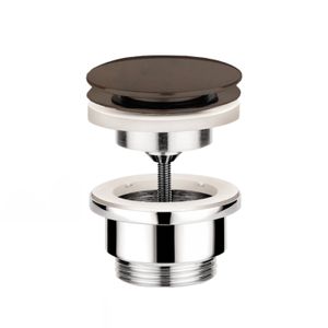 Afvoerplug Hotbath Cobber Always-Open met Schroef Rond Verouderd Messing Living Colours