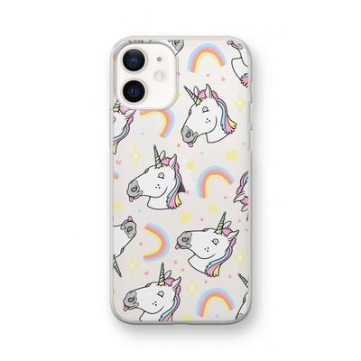 Rainbow Unicorn: iPhone 12 mini Transparant Hoesje