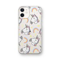 Rainbow Unicorn: iPhone 12 mini Transparant Hoesje