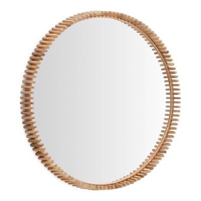 Kave Home Ronde Spiegel 'Polke' Teakhout, 100cm