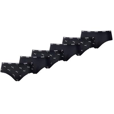 Puma Dames Hipsters Cat Logo 6-pack Zwart-L