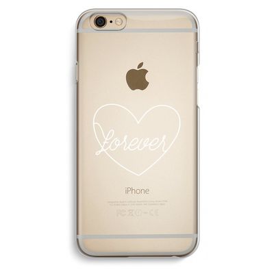 Forever heart pastel: iPhone 6 / 6S Transparant Hoesje