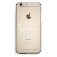Forever heart pastel: iPhone 6 / 6S Transparant Hoesje