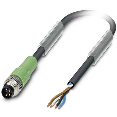 Phoenix Contact 1681800 Sensor/actuator connector, geassembleerd M8 Aantal polen (sensoren): 4 Stekker, recht 5.00 m 1 stuk(s) Piece