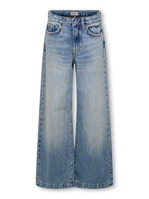 Kids ONLY winter jeansbroek meisjes - blauw - KogBroome - wide leg fit