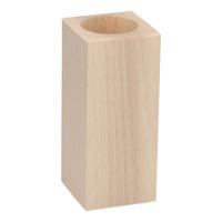 Playwood Waxinelichthouder vierkant beukenhout, 13cm
