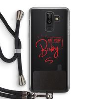 Not Your Baby: Samsung Galaxy J8 (2018) Transparant Hoesje met koord