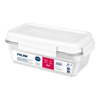 Hermetische Lunchtrommel Milan 1,2 L Wit Transparant Plastic Rechthoekig