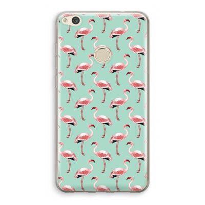 Flamingoprint groen: Huawei Ascend P8 Lite (2017) Transparant Hoesje