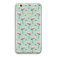 Flamingoprint groen: Huawei Ascend P8 Lite (2017) Transparant Hoesje