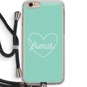 Friends heart pastel: iPhone 6 PLUS / 6S PLUS Transparant Hoesje met koord