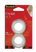 Scotch Crystal Clear Tape - Navullingen - 19 mm x 7.5 m - 2 Rollen/Kaart - thumbnail