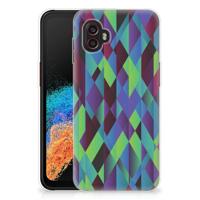 Samsung Galaxy Xcover 6 Pro | TPU Hoesje | Abstract Green Blue